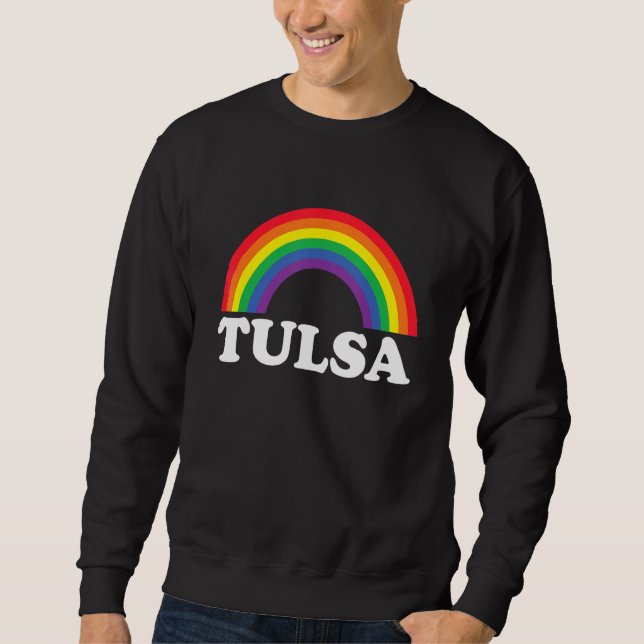 Sweatshirt Tulsa Rainbow LGBTQ Gay Pride Lesbians Queer (Devant)