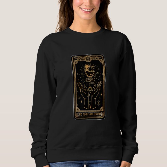 Sweatshirt Tummy Ache Survivor Tarot Card Stomachache Awarene (Devant)