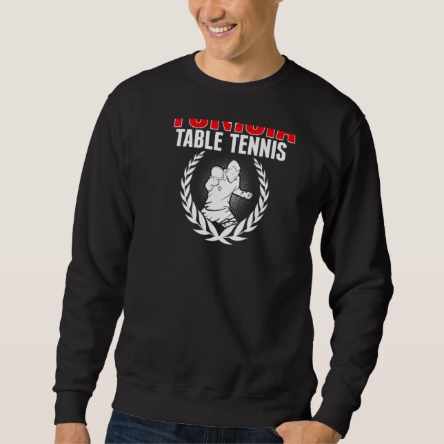 Sweatshirt Tunisia Table Tennis  Tunisian Ping Pong Team Supp (Devant)