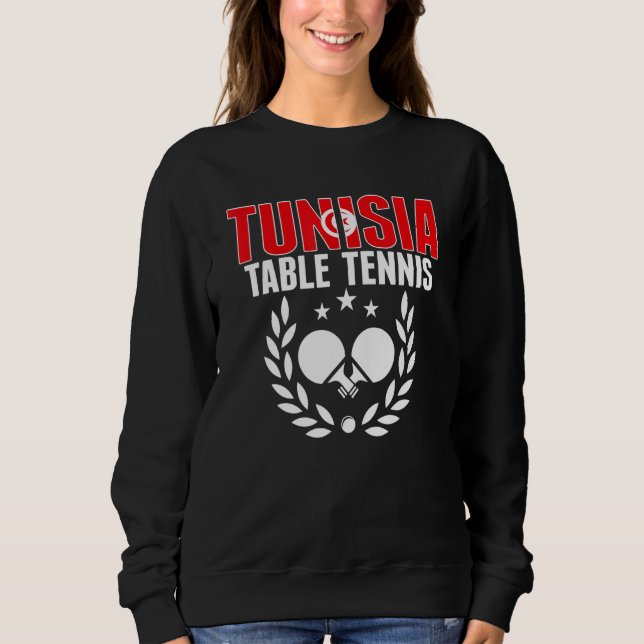 Sweatshirt Tunisia Table Tennis  Tunisian Ping Pong Team Supp (Devant)