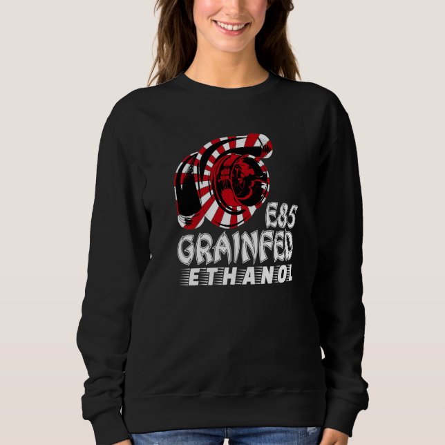 Sweatshirt Turbocharger Drag Racing Race Car Turbo Grain Fed  (Devant)