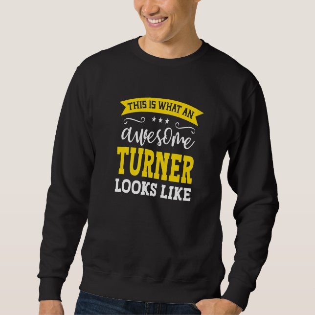 Sweatshirt Turner Job Title Employee Funny Worker Profession  (Devant)