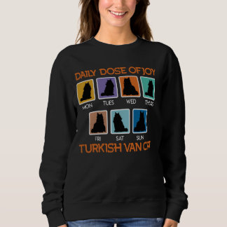Sweatshirt TURQUE VAN CHAT DOSE QUOTIDIENNE DE JOY Cat Mommy 