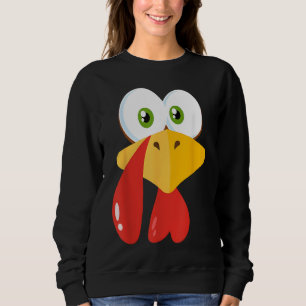 Sweatshirt Turquie Face Thanksgiving Drôle Correspondance Fam