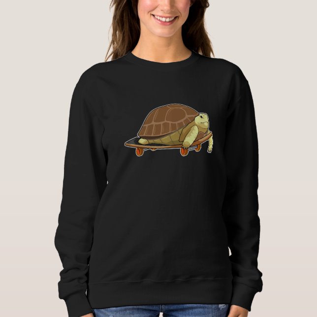 Sweatshirt Turtle Skater Skateboard Sports Premium (Devant)