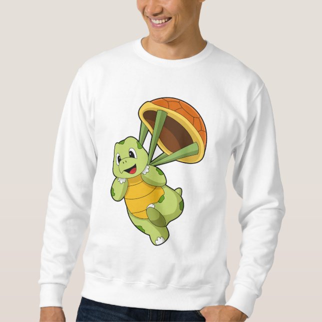 Sweatshirt Turtle with Shell as Skydiver (Devant)