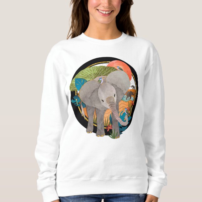 Sweatshirt TWINKLE-TOES Chemises SAFARI éléphant-BLANC (Devant)