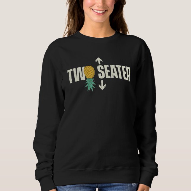 Sweatshirt Two Seater   Upside Down Pineapple Swinger Couple  (Devant)