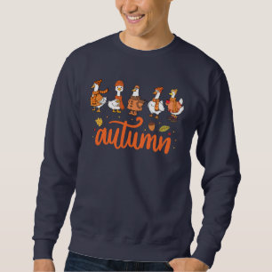 Sweatshirt Typographie Automne Canards Graphique Cosy Automne