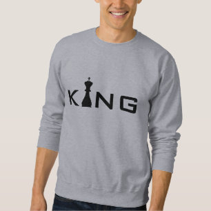 Sweatshirt Typographie Cool King Joueur d'échecs