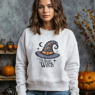 Sweatshirt Typographie de sorcière rétro Costume femme Hallow