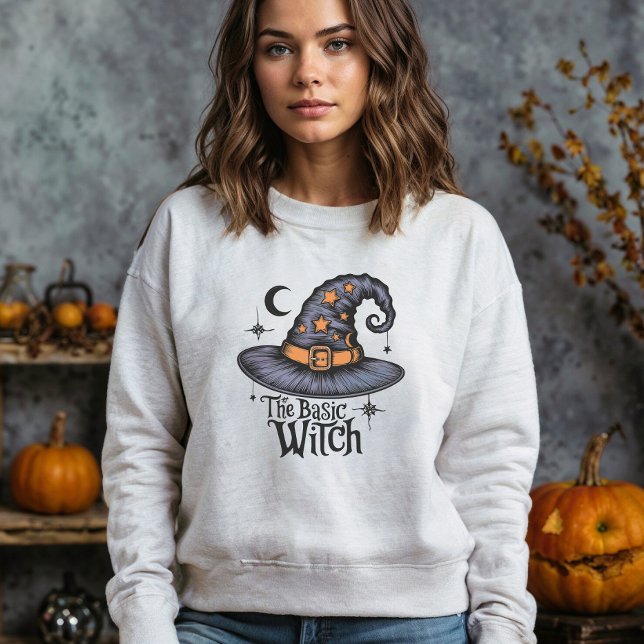 Sweatshirt Typographie de sorcière rétro Costume femme Hallow (Créateur téléchargé)