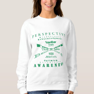 Sweatshirt Typographie du bien-être émotionnel en vert