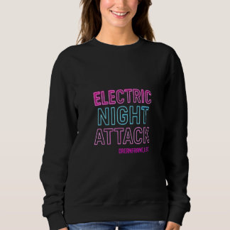Sweatshirt Typographie imprimée au néon lumineux | Pièce rétr