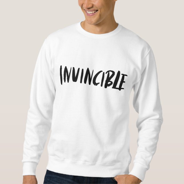 Sweatshirt Typographie invincible (Devant)
