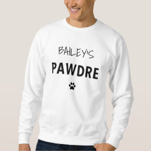 Sweatshirt Typographie Pawdre personnalisée Chien papa Nouvea