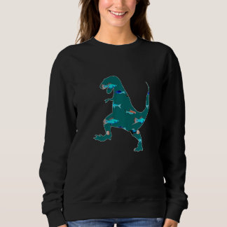 Sweatshirt Tyrannosaurus Rex Animal Rex Creepy Dinosaur  3