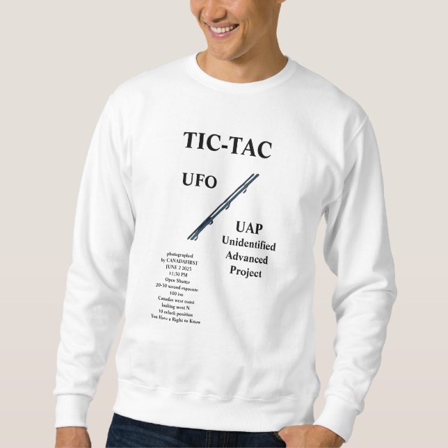SWEATSHIRT UAP TIC-TAC UFO (Devant)
