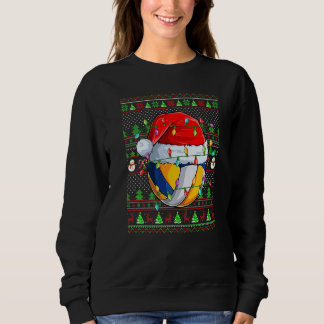 Sweatshirt Ugly Xmas Sweater Style Lighting Volleyball Christ