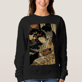 Sweatshirt Ukiyo E Retro Japanese  Love During Wartime Dark R