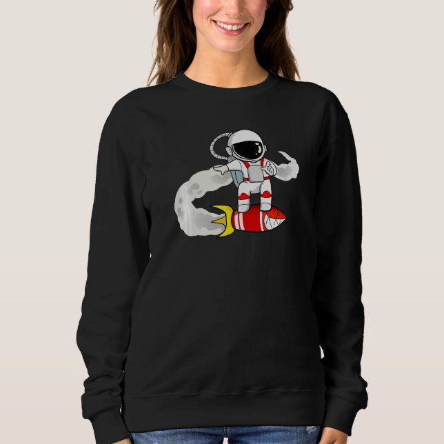 Sweatshirt Un astronaute à la fusée (Devant)