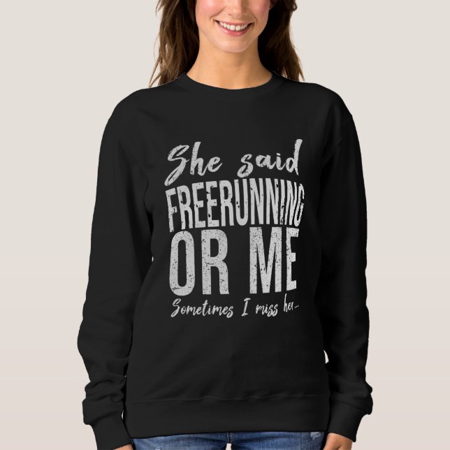 Sweatshirt Un cadeau sportif gratuit et amusant (Devant)