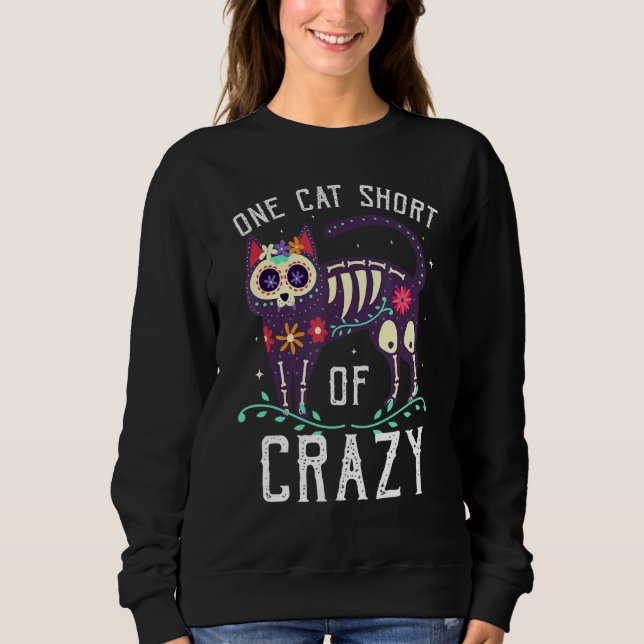 Sweatshirt Un Chat À Moins De Crazy Evil Cat Nu Goth Occult A (Devant)