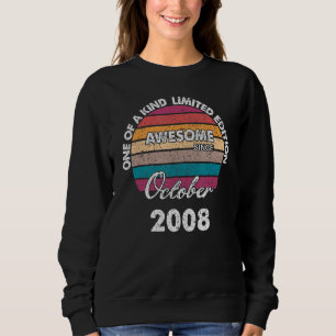 Sweatshirt Un Des Genres Né En Octobre Étonnant Depuis 2008 B