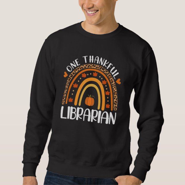 Sweatshirt Un enseignant bibliothécaire reconnaissant Léopard (Devant)