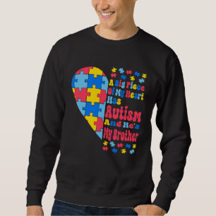 Sweatshirt Un Gros Morceau De Mon Cœur A De L'autisme Et C'es