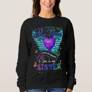 Sweatshirt Un Gros Morceau De Mon Cœur Vit Au Ciel Elle Est S