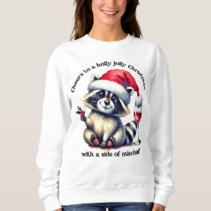 Sweatshirt Un joli raton laveur à Santa hat !