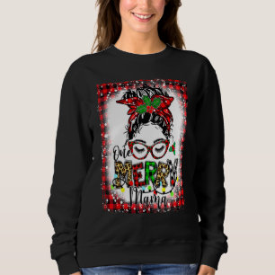 Sweatshirt Un Noël Maman Merry Bun Maman Blond Platine