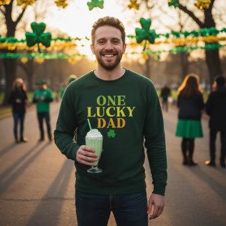 Sweatshirt Un papa chanceux | Cadeau de la fête de la Saint-P