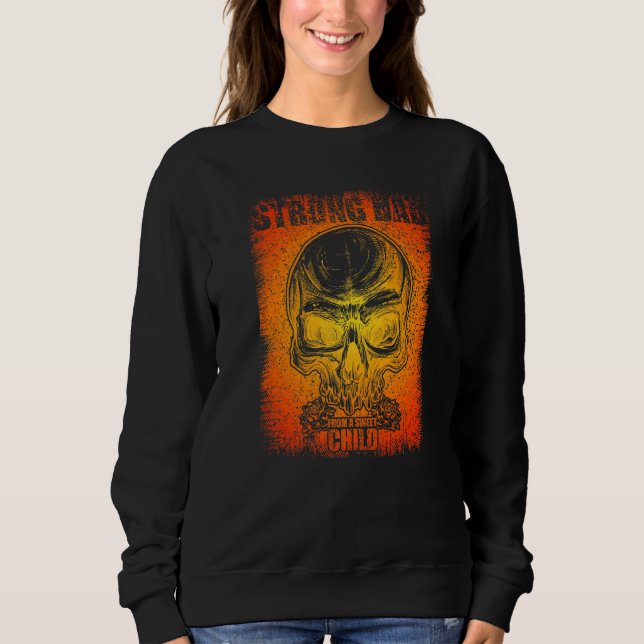 Sweatshirt Un Père Fort D'Un Enfant Pères Doux Crâne W (Devant)