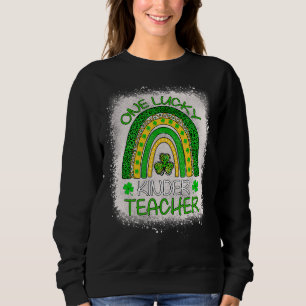 Sweatshirt Un professeur chanceux Rainbow St Patrick Jour S