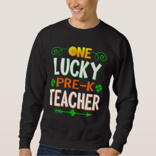 Sweatshirt Un Professeur Lucky Pré K Leopard St Patricku2019s