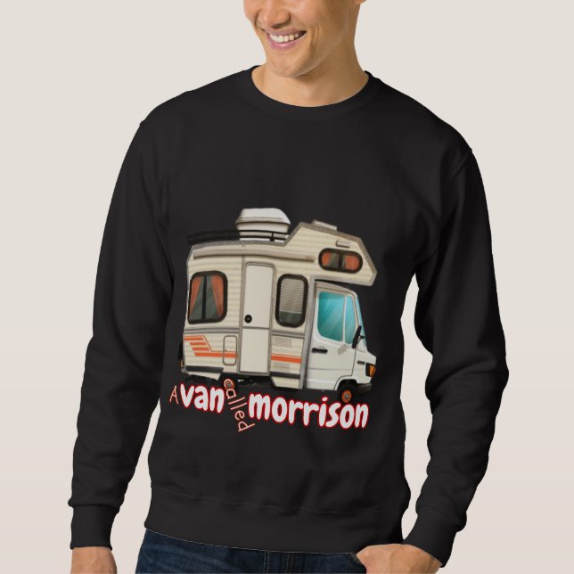 Sweatshirt Un Van S'Appelle Morrison. Camping et Surfer (Devant)