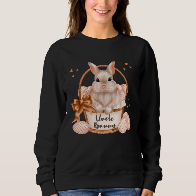 Sweatshirt Uncle Bunny Cute Pastel Matching Family Easter Rab (Devant)