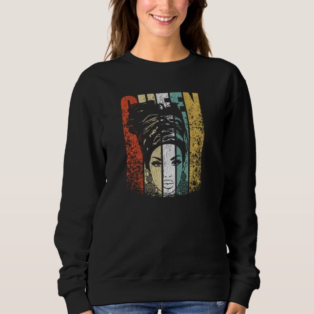 Sweatshirt Une Africaine Américaine Éduquée Femme Noire Forte (Devant)