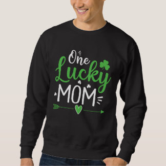 Sweatshirt Une Chanceuse Maman Jour de la Saint Patrick Rétro
