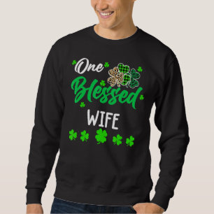 Sweatshirt Une femme bienheureuse Clover St Patrick's Day Iri