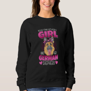 Sweatshirt Une Fille Et Son Berger Allemand Chien Lady Puppy