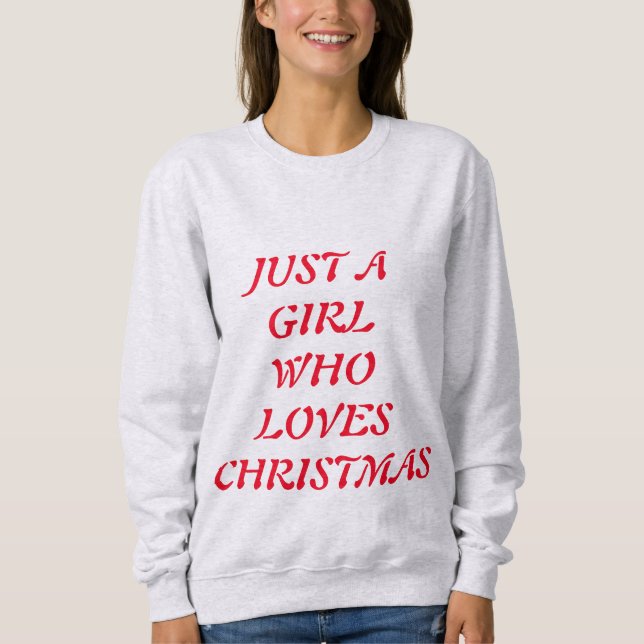 SWEATSHIRT UNE FILLE QUI AIME NOËL (Devant)