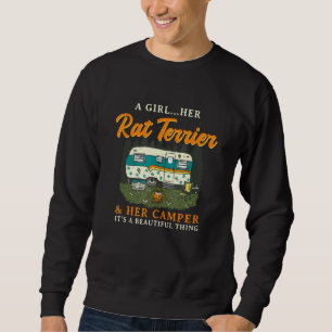 Sweatshirt Une Fille Son Rat Terrier Et Son Camper Rattie Cam