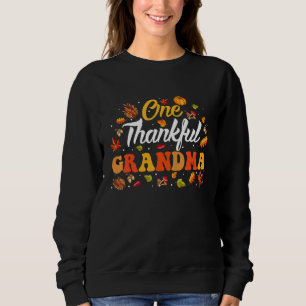 Sweatshirt Une grand-mère reconnaissante dinde automne feuill