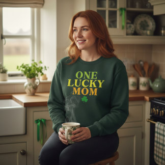 Sweatshirt Une maman chanceuse | Cadeau de Saint-Patrick pour