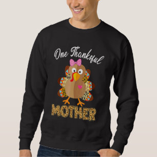 Sweatshirt Une Mère Remerciée Famille Turquie Leopart Thankgi