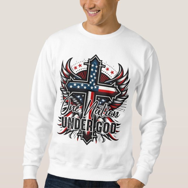 Sweatshirt Une nation sous Dieu (Devant)