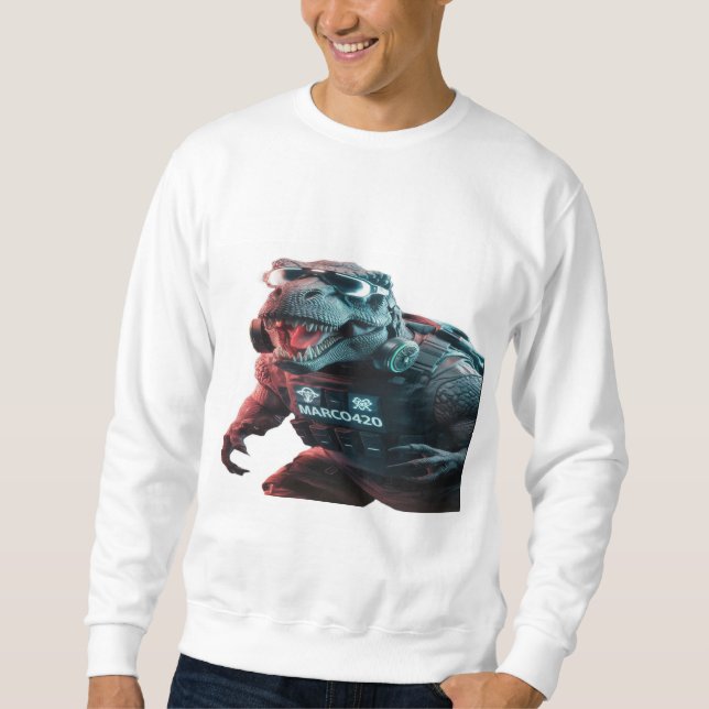Sweatshirt Une photo saisissante d'un T-Rex menaçant, showcas (Devant)